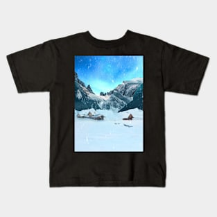 Snowy Cabins Kids T-Shirt